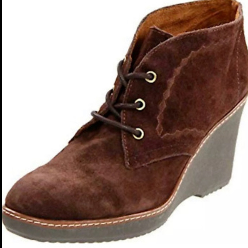 Naturalizer Kaitlyn Suede Wedge Booties Sz 11M NWOT